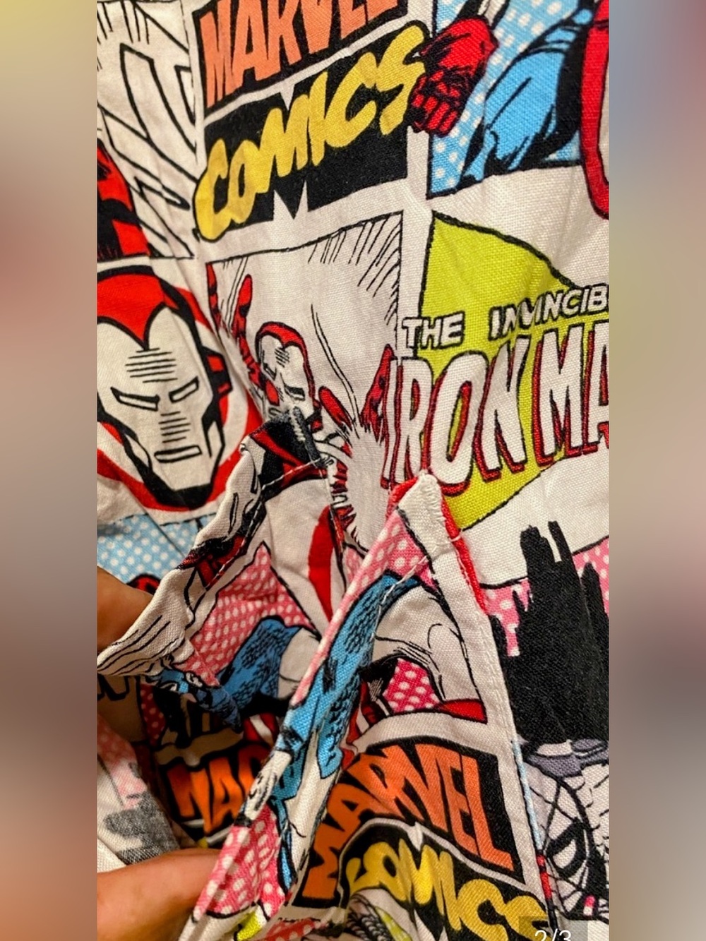 Marvel Scrub Top - Comic-Print V-Neck Medical Scrub Top - Picture 3 of 3